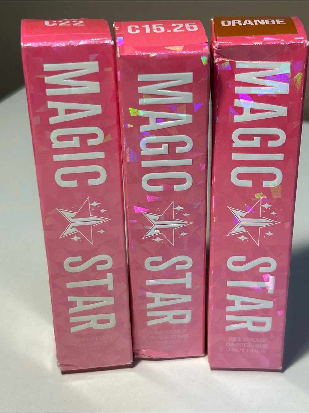 Jeffree Star Magic Star Concealer lot of three Orange C15.25 C22